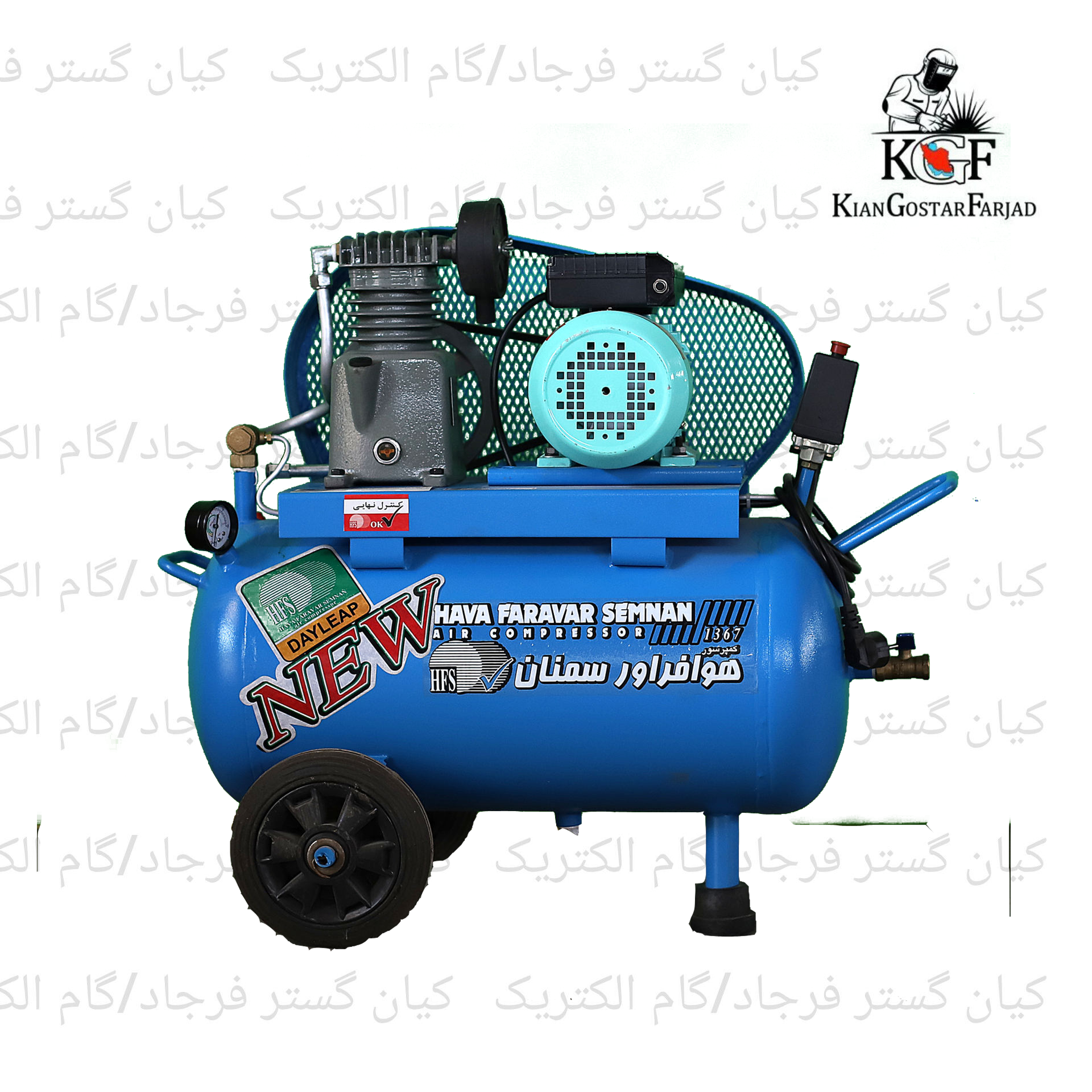 کمپرسور باد 50 لیتر هوافراور سمنان تولید 60 لیتر سری DC تک فاز