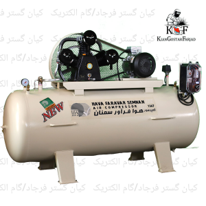کمپرسور باد 900 لیتری هوافراور سمنان مخزن 500 لیتر سری DC سه فاز